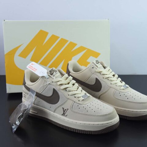 NIke Air Force 1 AF1 空军一号/低帮 卡其棕 LV印花货号：BS6055-301