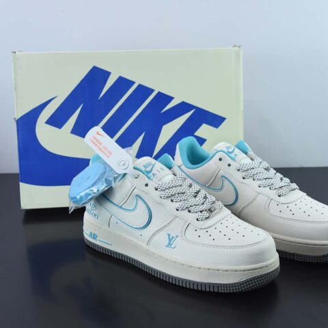 NIke Air Force 1 '07 Low “LV联名--冰蓝满天星”低帮休闲板鞋 空军一号货号：HX123-004