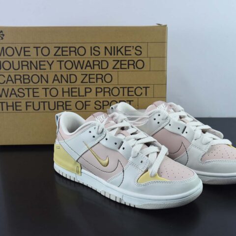 Nike Dunk Low Disrupt 2 白粉色 小型Nike Swoosh低帮休闲板鞋 货号：DV4024-001
