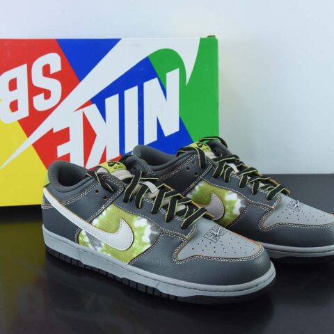 HUF X NK SB Dunk Low 纽约刮刮乐灰绿低帮休闲板鞋  FD8775-002