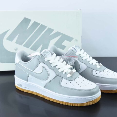 耐克Nike By You Air Force 1'07 Low Retro SP空军一号低帮经典百搭休闲运动板鞋“皮革烟灰白生胶底”AW2296-001