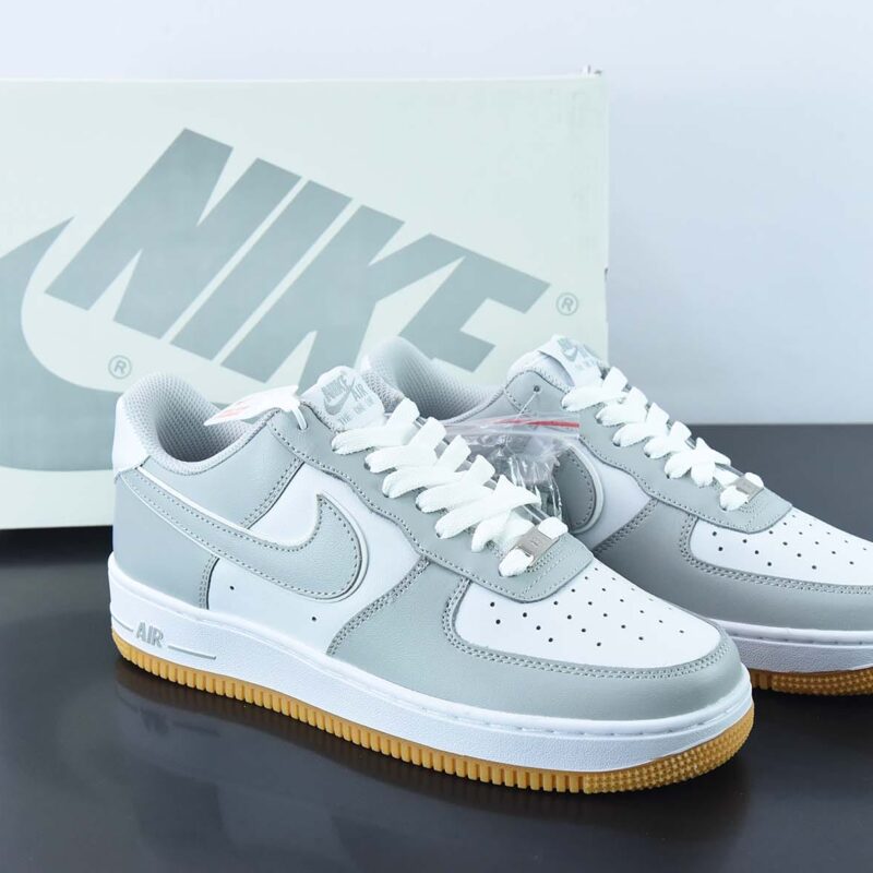 耐克Nike By You Air Force 1'07 Low Retro SP空军一号低帮经典百搭休闲运动板鞋“皮革烟灰白生胶底”AW2296-001