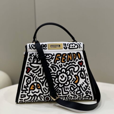 FENDI芬迪PEEKABOO涂鸦手袋8325