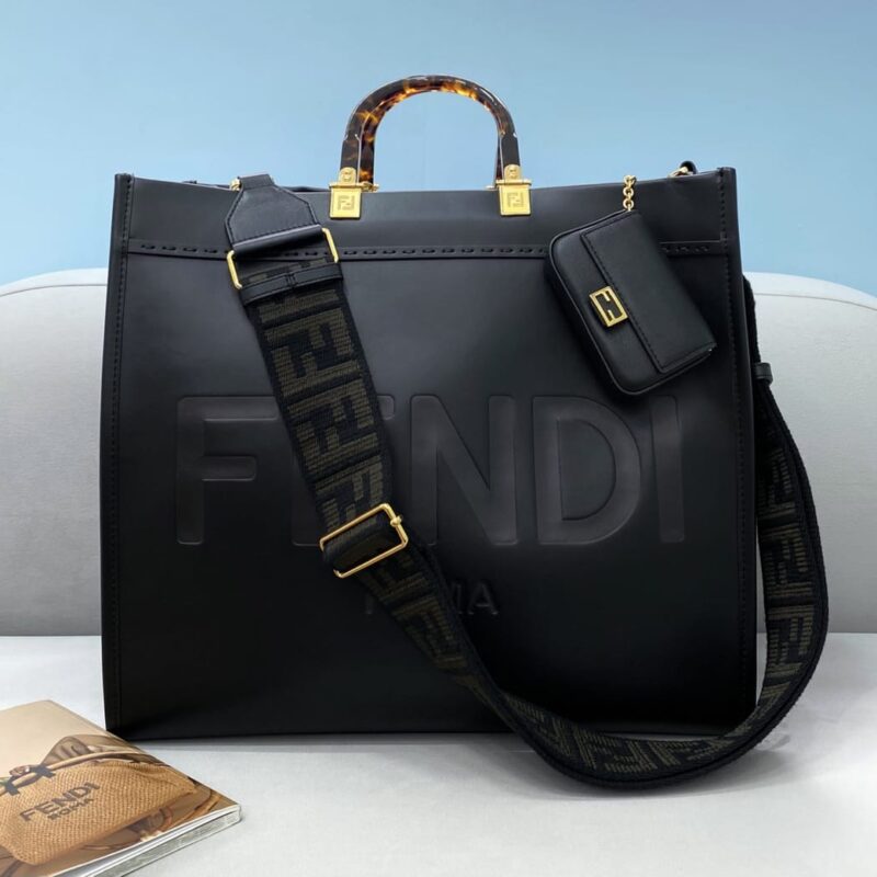 FENDI芬迪牛皮搭配超高级琥珀手挽购物袋8266s