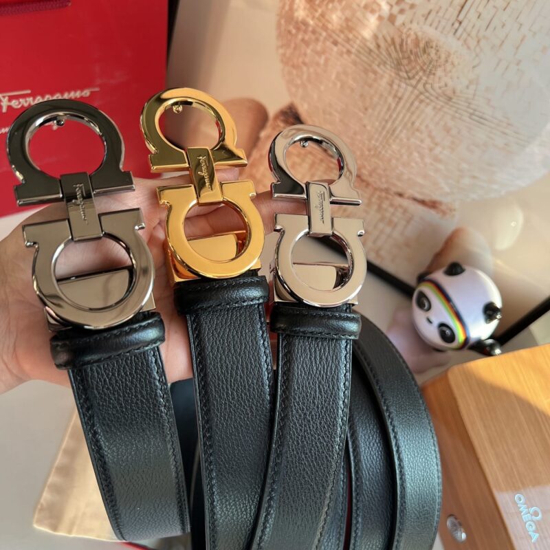 Ferragamo菲拉格慕   牛皮经手工男士3.5cm腰带