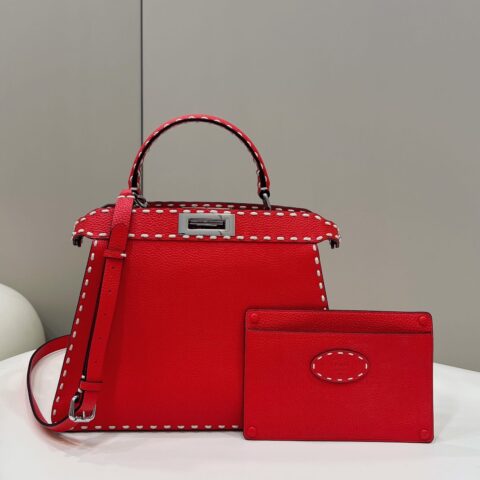 FENDI芬迪独家定制小牛皮PEEKABOO中号手袋80013L