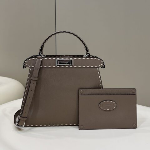 FENDI芬迪独家定制小牛皮PEEKABOO中号手袋80013L