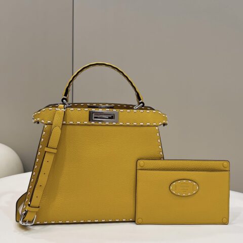 FENDI芬迪独家定制小牛皮PEEKABOO中号手袋80013L