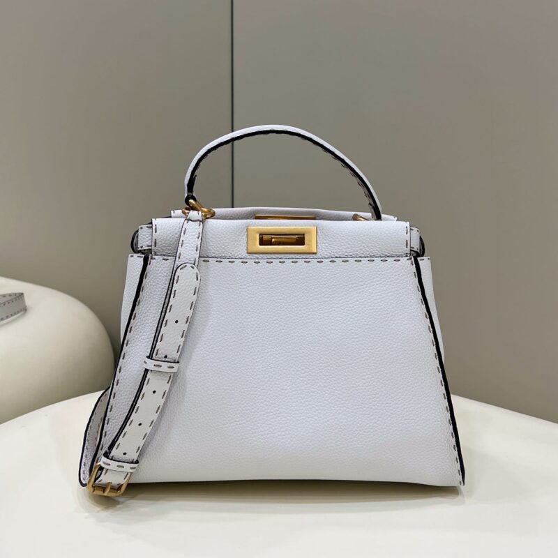 FENDI芬迪荔枝纹牛皮手袋2119M