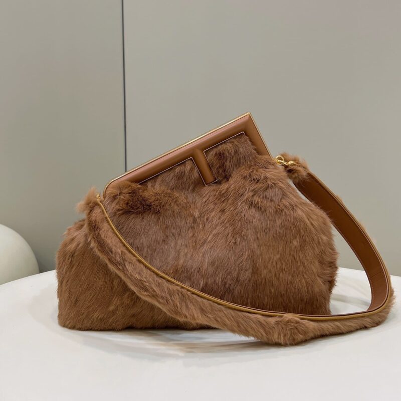 FENDI芬迪first系列F字母水貂毛手袋80028L