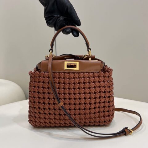 FENDI芬迪编织羊皮PEEKABOO手袋8269S