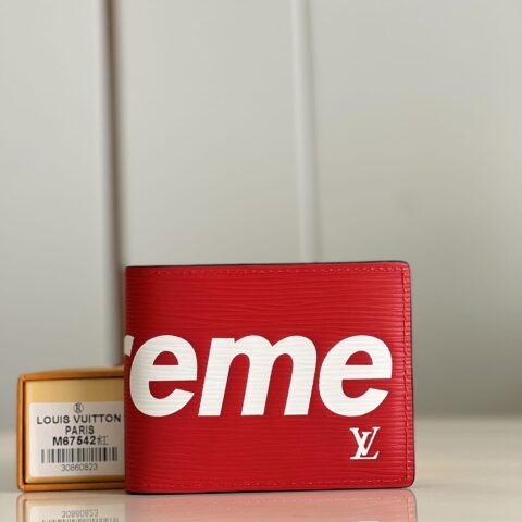 LV Supreme 水波纹MULTIPLE钱夹 M67542红