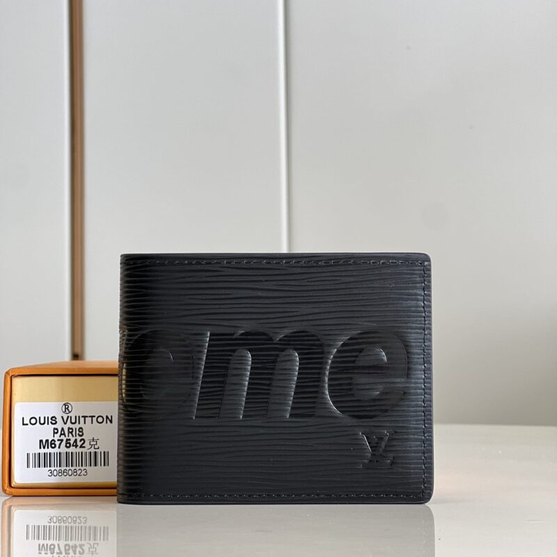 LV Supreme 水波纹MULTIPLE钱夹 M67542黑