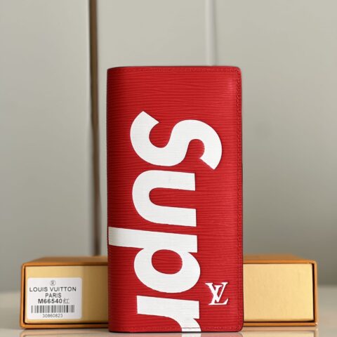 LV Supreme 水波纹BRAZZA钱包 M66540红