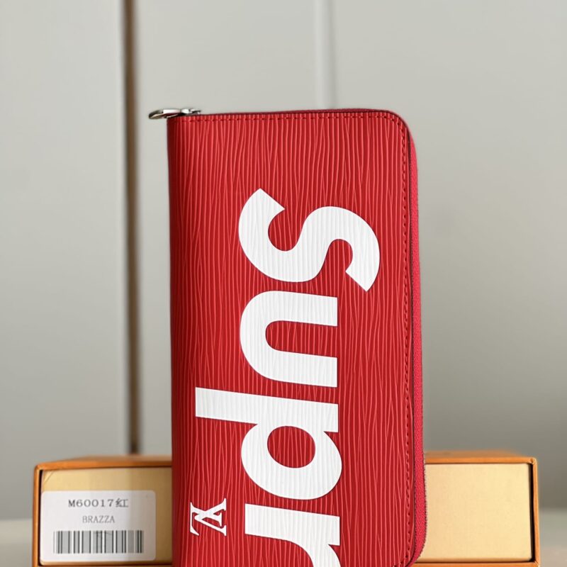 LV Supreme 水波纹Zippy钱包 M60017红