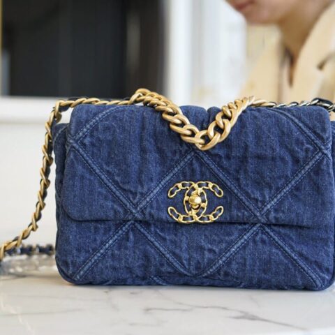 CHANEL 19BAG 26CM 牛仔蓝 AS1160