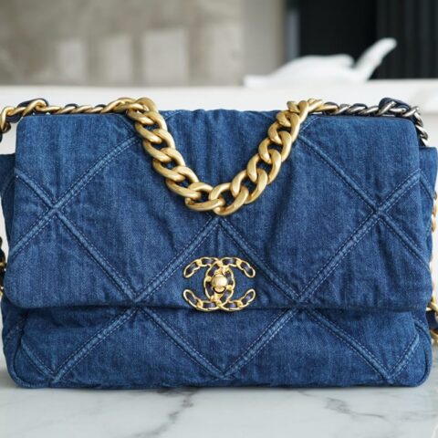 CHANEL 19BAG 30CM 牛仔蓝 AS1161