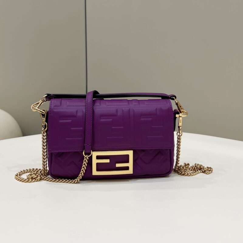 FENDI芬迪绵羊皮迷你版法棍包0191S