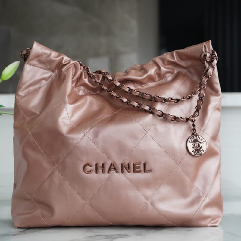 CHANEL 22 手袋 AS3261玫瑰金