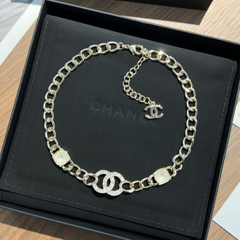 新款☑️CHANEL香奈儿双c金色项链