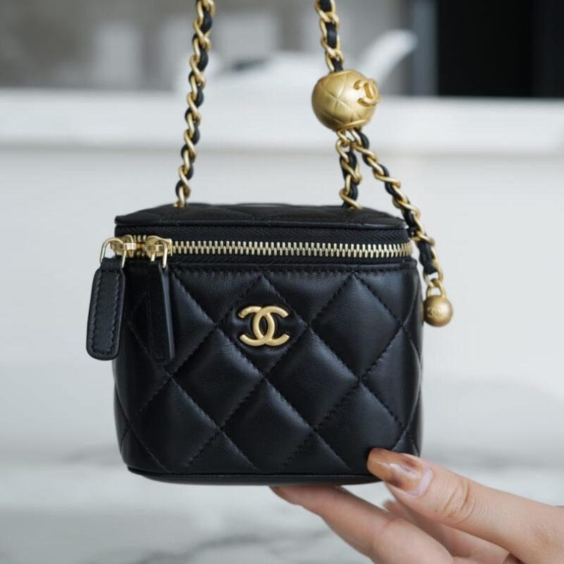 CHANEL 金属球系列Mini盒子包 AP1447黑色