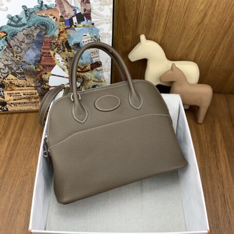 Hermès Bolide 31cm clemence Tc 18 大象灰 金扣