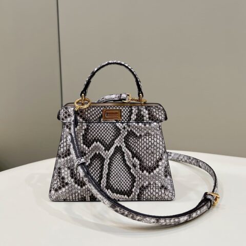 FENDI芬迪顶级蛇皮peekaboo 全新系列手袋80062A