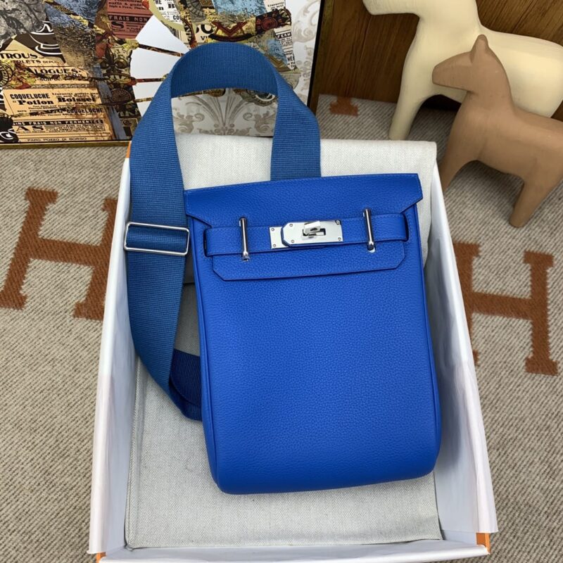 Hermès 2022最新款Hac a Dos 28cm birkin 系单肩包 T7水妖蓝