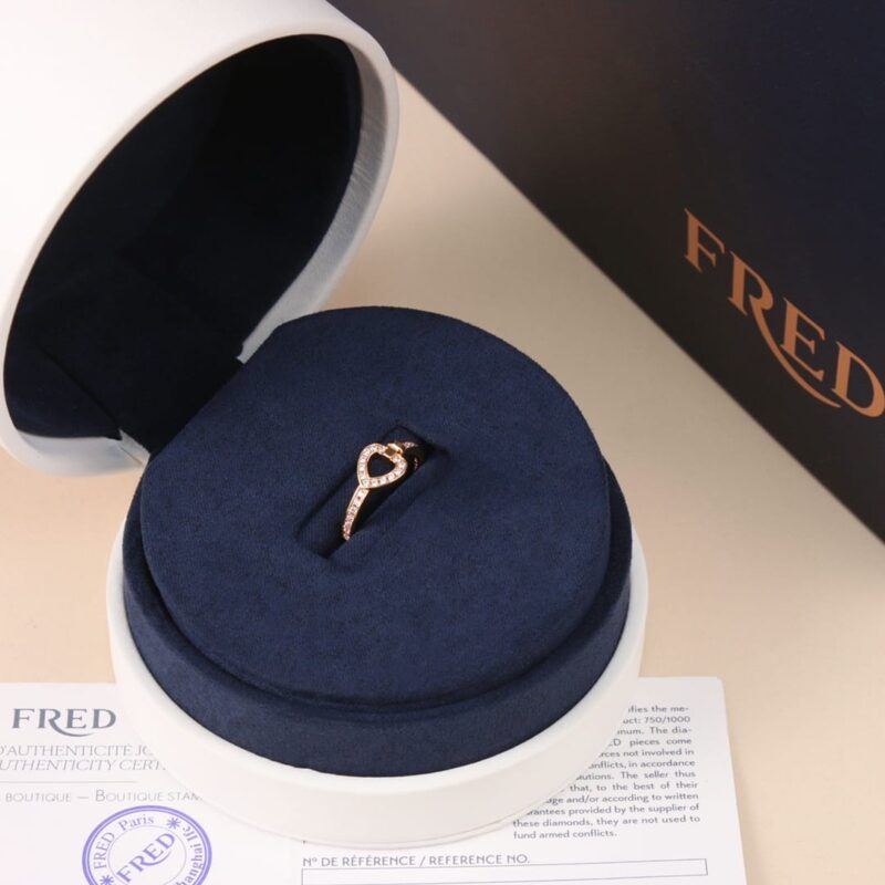 费雷德 Fred限量玫瑰金爱心桃心戒指