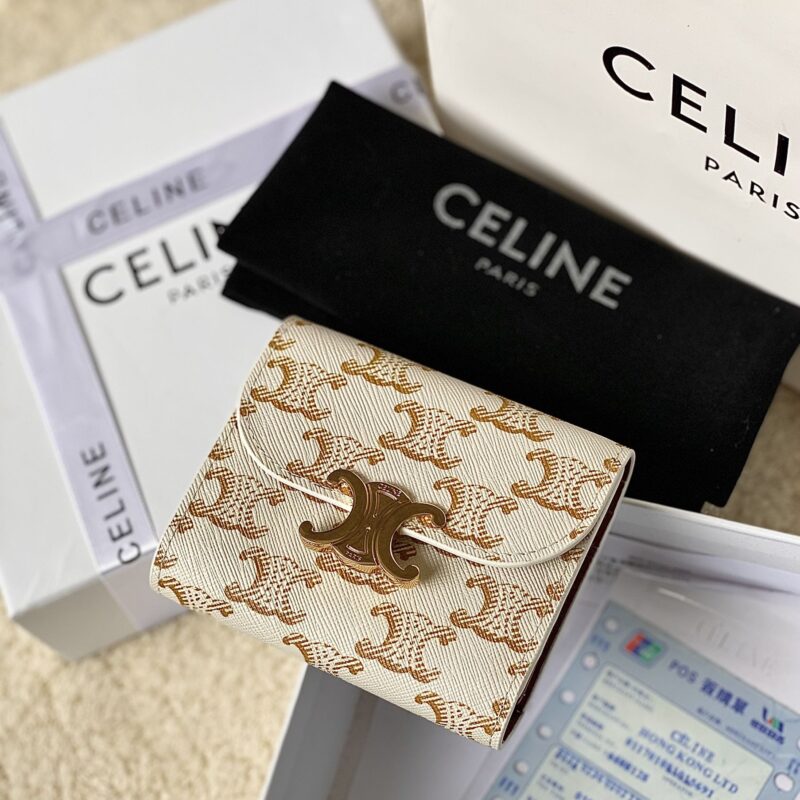 CELINE赛琳小号TRIOMPHE人造革钱包10D782