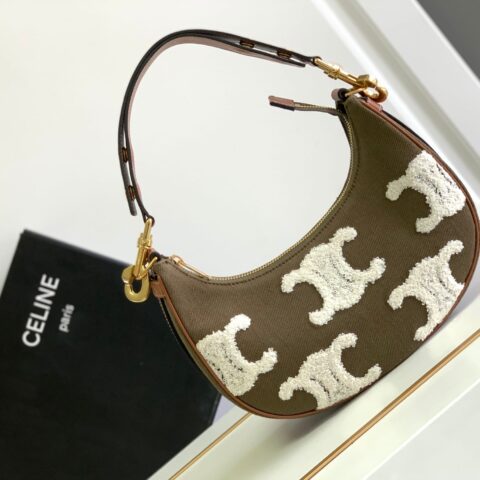 CELINE赛琳帆布凯旋门刺绣AVA手袋193953