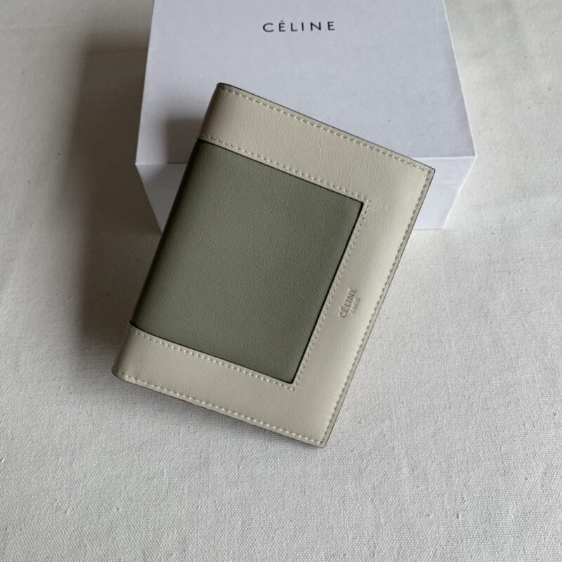 CELINE赛琳米白/浅绿钱包2149