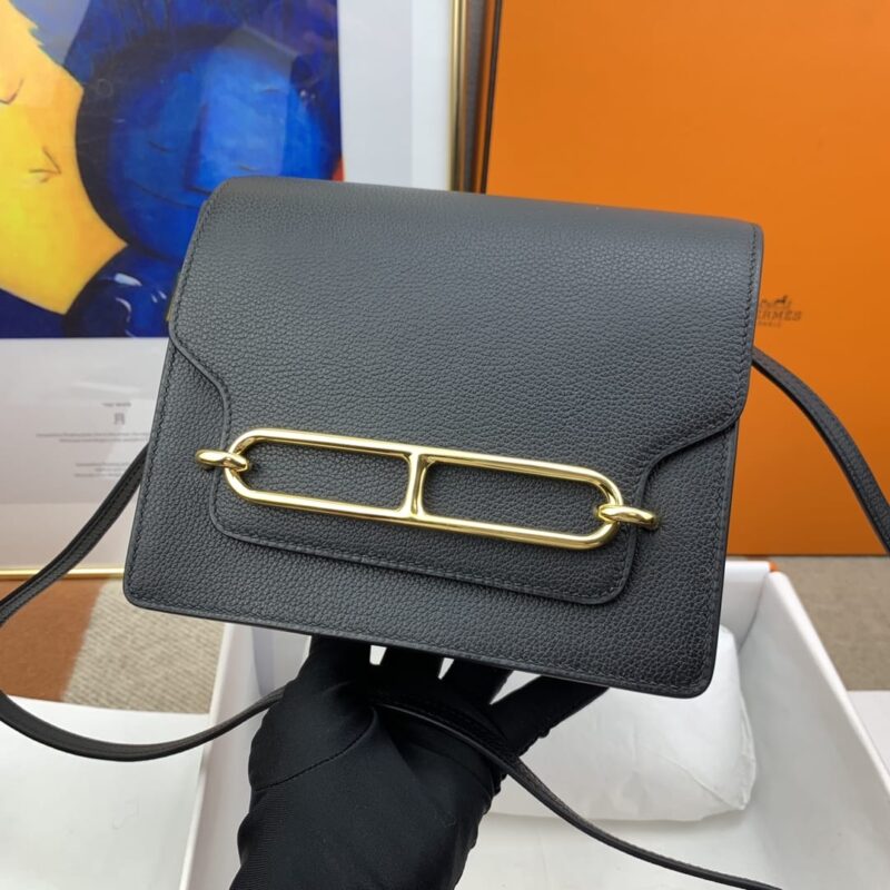 Hermès roulis 19cm evercolor 89黑色  蜜蜡线纯手缝