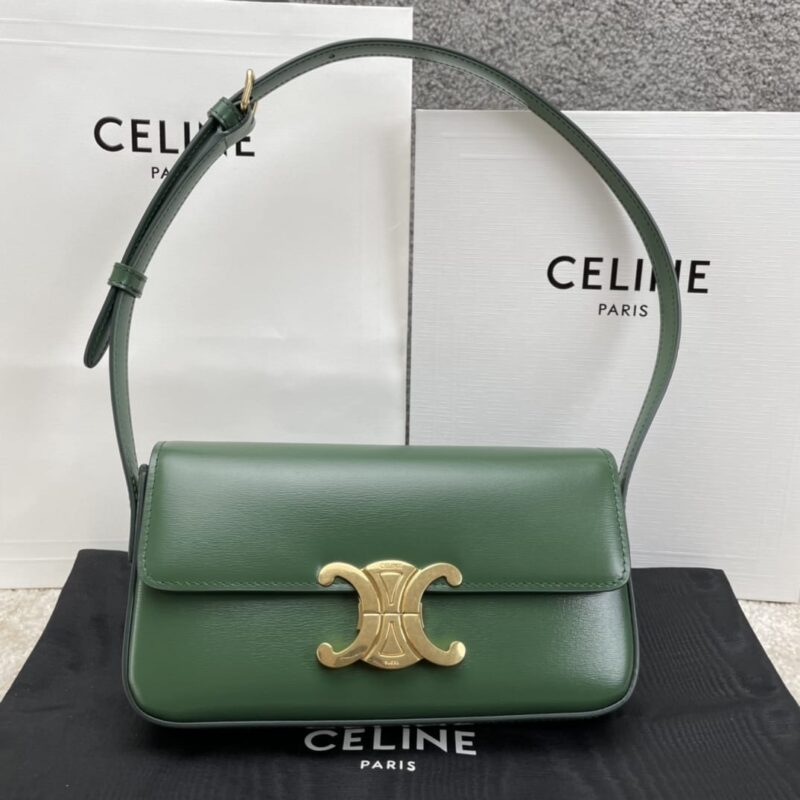 CELINE赛琳TRIOMPHE亮面牛皮革肩背包194143