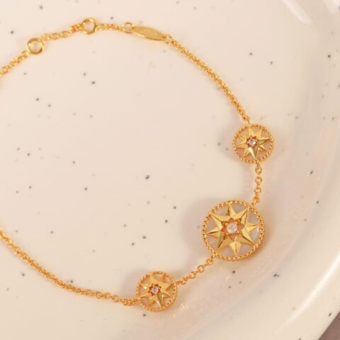 DIOR迪奥白贝母八芒星手链项链耳钉耳环