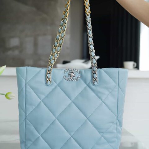 CHANEL 19购物包 AS3519蓝色