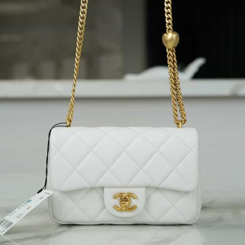 CHANEL 23P春夏新款 爱心调节扣小号 AS3828白色