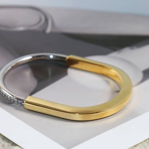 Tiffany Lock满钻 半钻 间隔钻 光面版锁头手镯手环