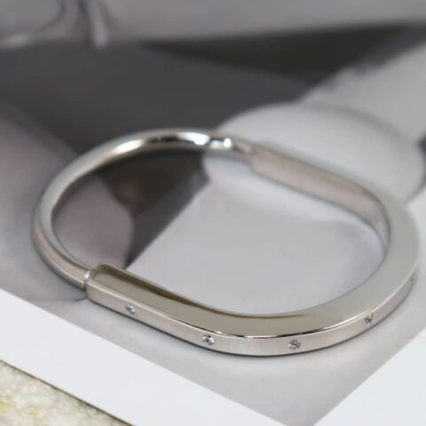 Tiffany Lock满钻 半钻 间隔钻 光面版锁头手镯手环