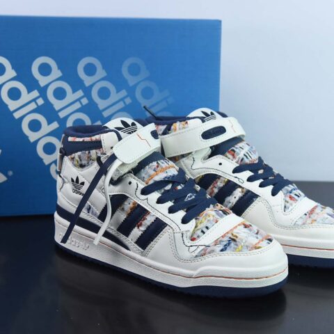 Adidas Originals  Forum 84 High 斑斓 复古高帮百搭潮流休闲运动板鞋。货号：GX3958