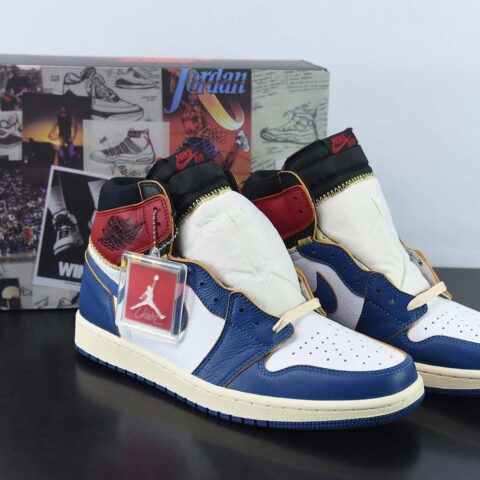 Air Jordan 1 Retro High Og Nrg联名款蓝拼接高帮鞋 货号BV1300-146