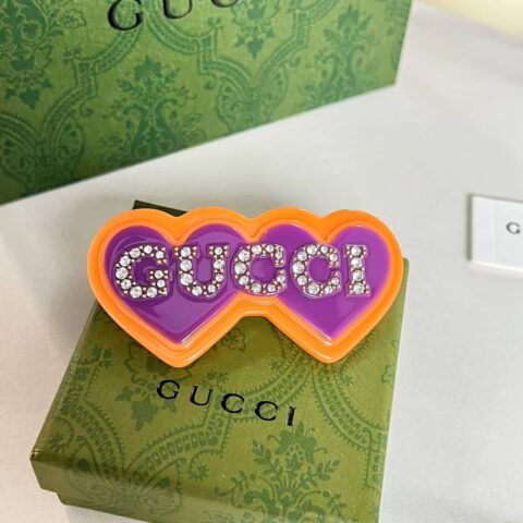 新款古驰满钻gucci 字母发夹发卡