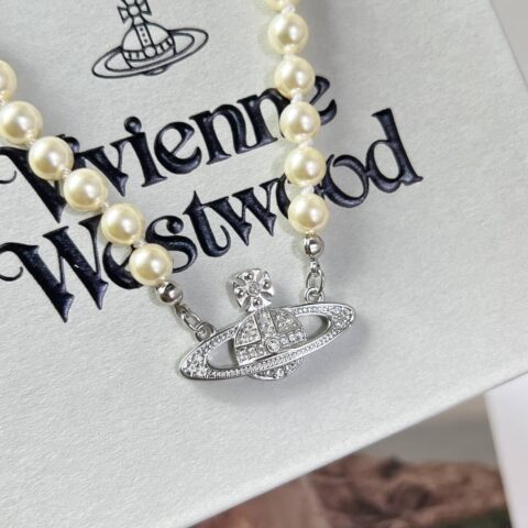新款☑️ Vivienne Westwood西太后满钻土星珍珠项链