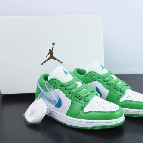 Air Jordan 1 Low AJ1 幸运蓝绿 低帮复古篮球鞋货号：DC0774-304