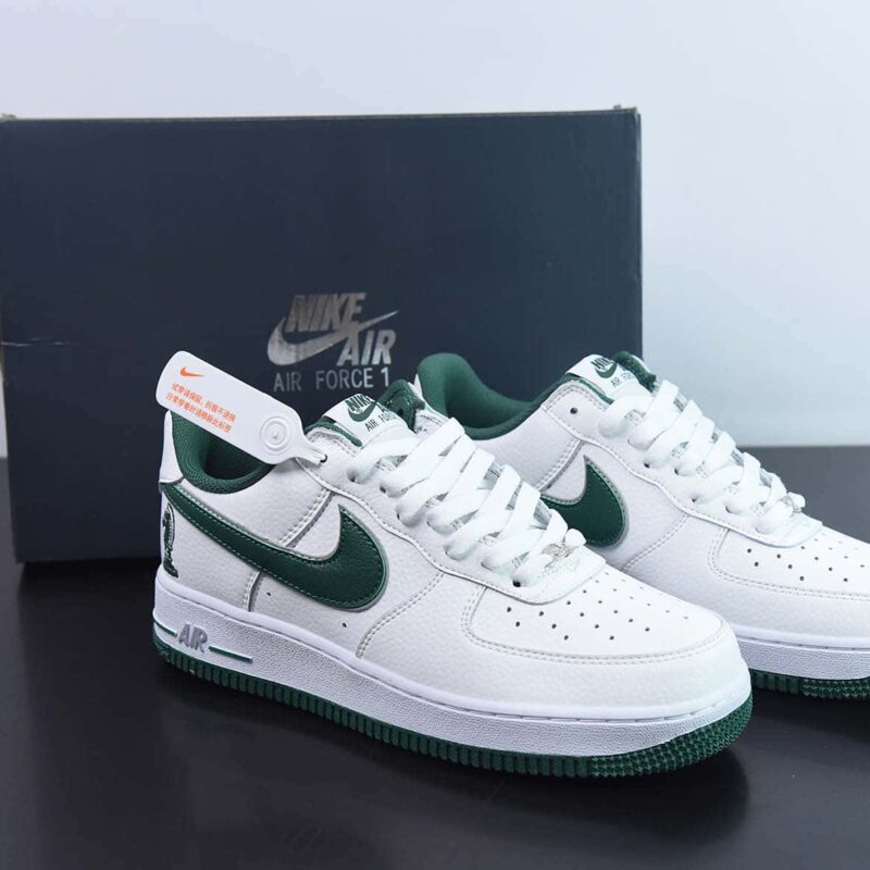 Nk Air Force 1'07 Low "Four Horsemen" 白绿骑士 空军一号低帮休闲板鞋 货号：FB9128-100