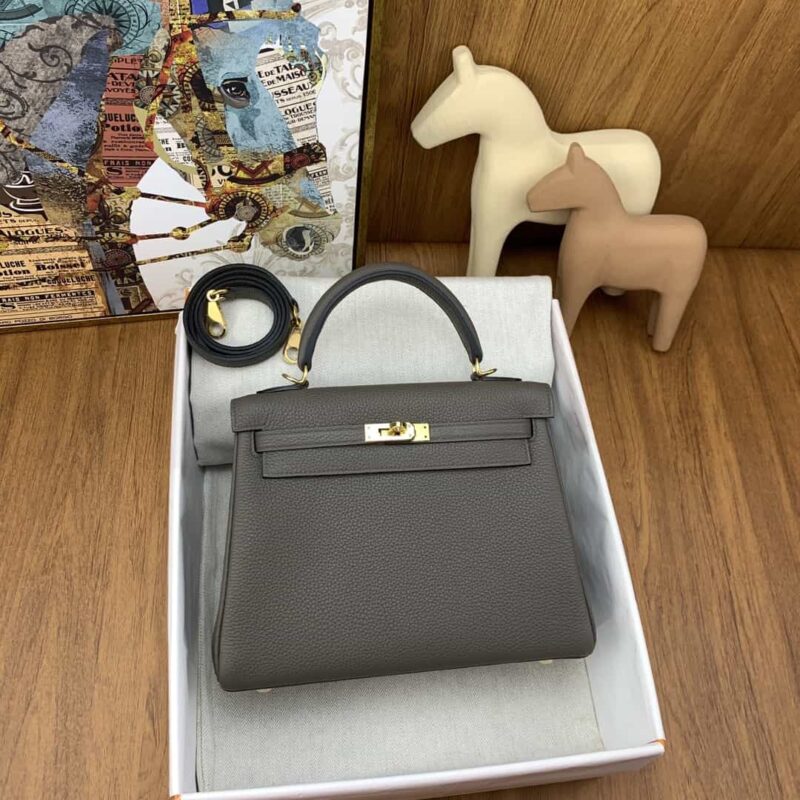 Hermès Kelly togo 25cm 8F锡器灰 金扣