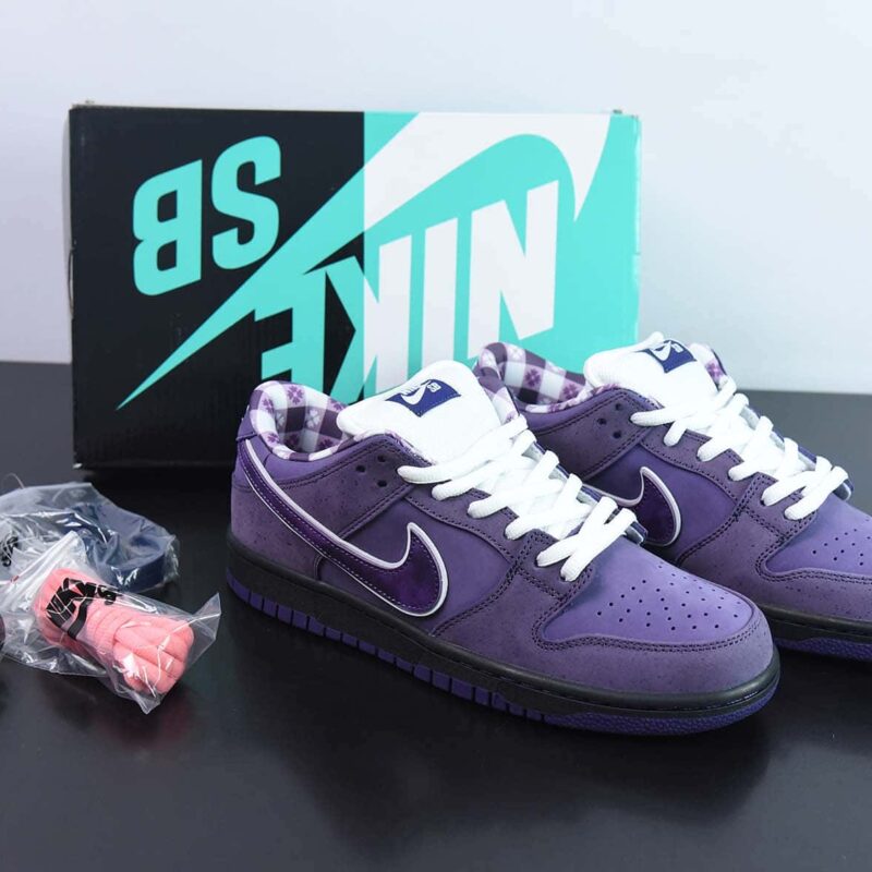 NK SB Dunk Low 扣篮系列 经典低帮滑板板鞋“紫龙虾”货号：BV1310-555