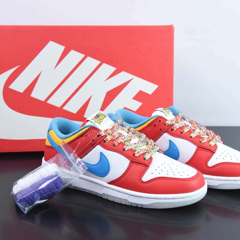 Nike Dunk Low "Fruity Pebbles"詹姆斯联名 水果麦低帮运动鞋 货号：DH8009-600
