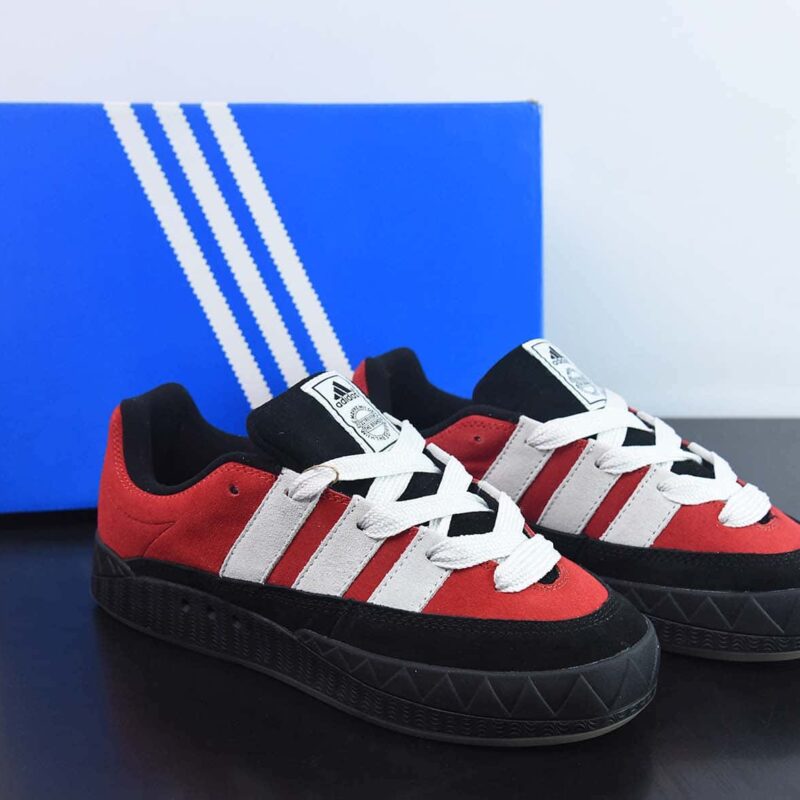 AD Adimatic Low 马蒂奇系列低帮 黑红 复古鲨鱼面包鞋运动休闲滑板板鞋 货号：GY2903