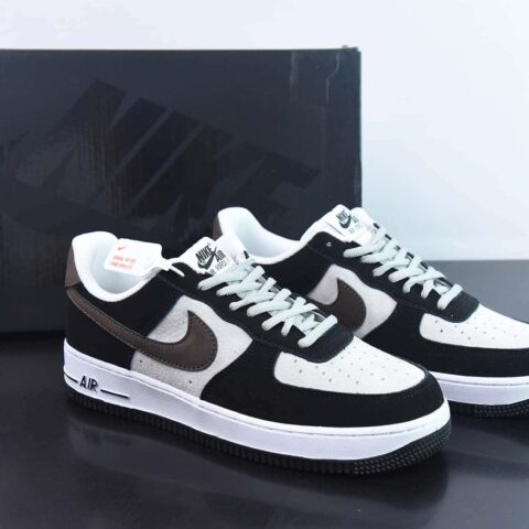 Nk Air Force 1 '07 Low 灰黑棕麂皮 空军一号低帮运动休闲板鞋 货号：HH3612-633